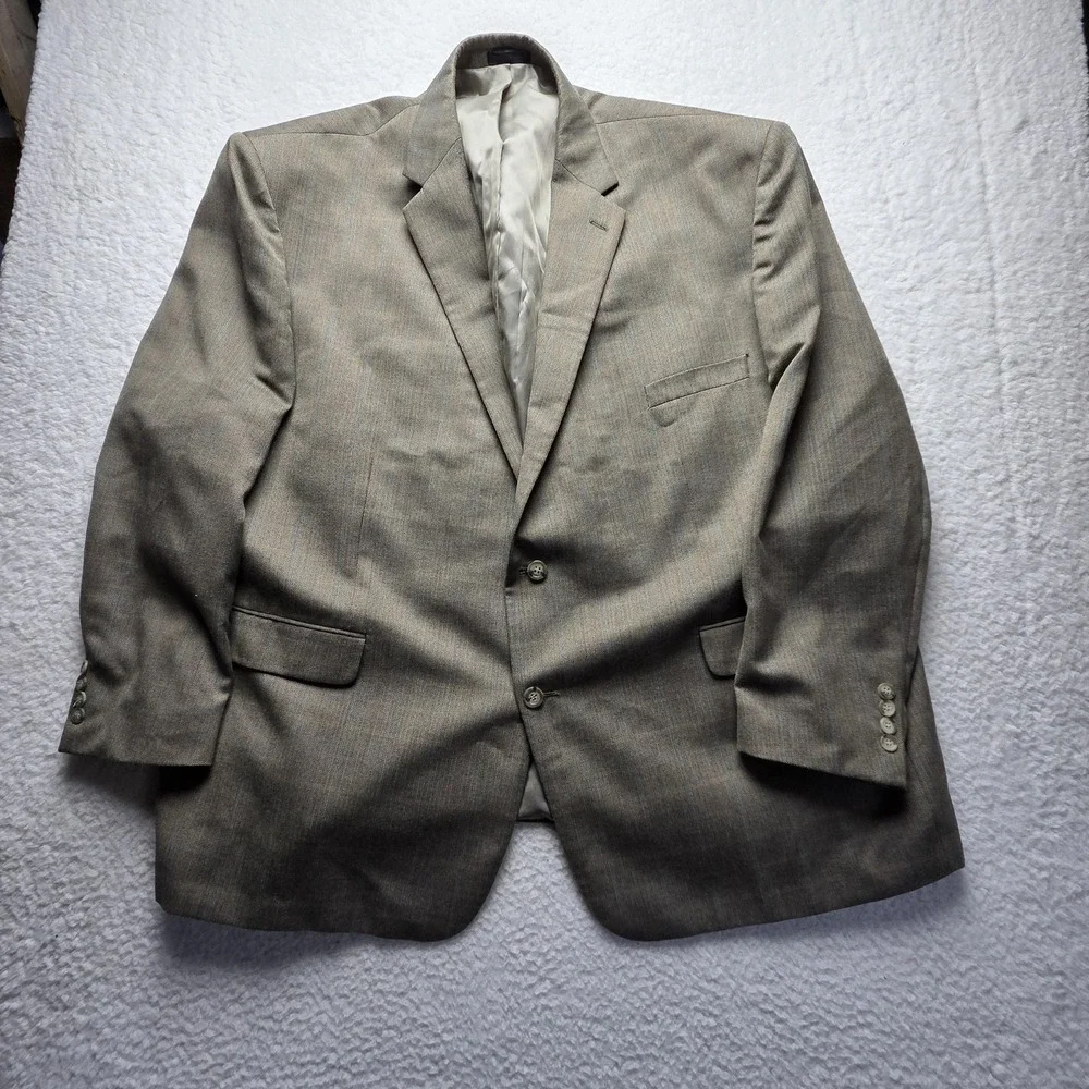 Assets Andrew Fezza Blazer Mens 60R Brown Herringbone Tweed Sport Coat Jacket
